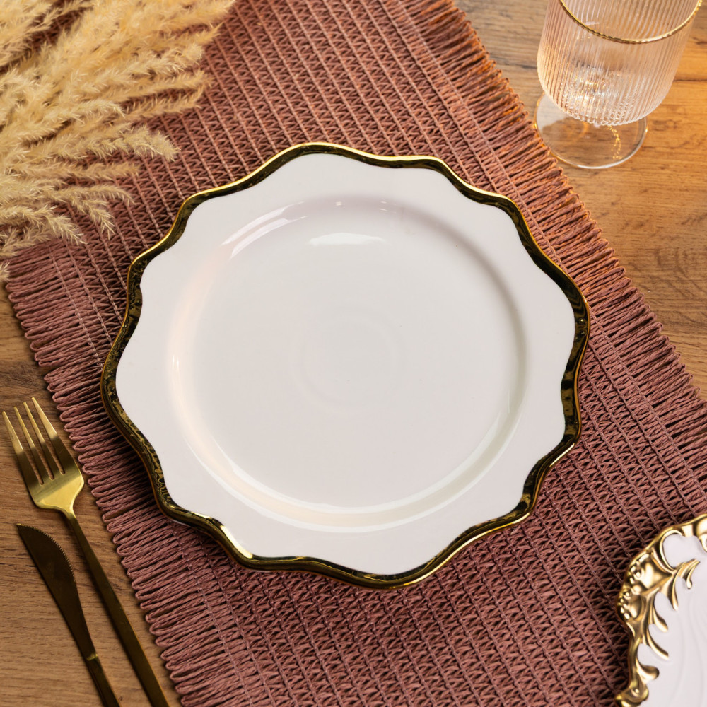 Изображение Тарелка десертная фарфоровая Antique White 20 см Yiwu HKPP-8 ИМ Light-Deco 1 