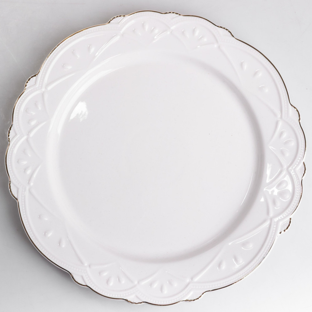 Зображення Тарелка сервировочная фарфоровая Pearl 26,5 см Yiwu HP-HK-C19 ИМ Light-Deco 