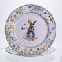 Изображение Набор обеденных тарелок пасхальных Garden Rabbits фарфоровые 25 см HP-7323-5A ИМ Light-Deco 