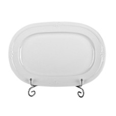 Тарілка овальна скляна Light House "Jupiter" біла 28 см (39-066)