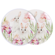Набір з 2-х порцелянових тарілок Lefard "Кролик у квітах" 20.5 см 924-798