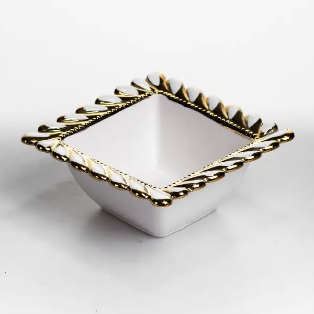 Изображение Тарелка глубокая фарфоровая Tiffany квадратная 15х15х7 см ML2007 ИМ Light-Deco 1 
