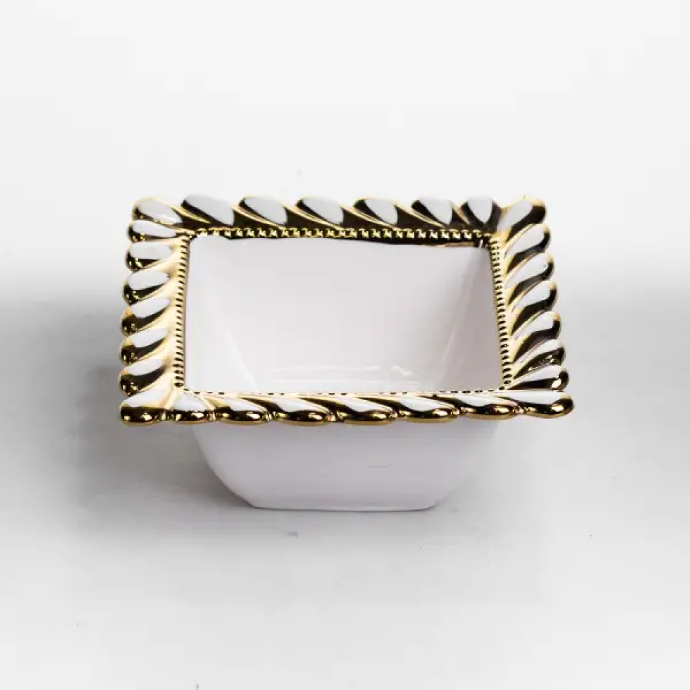 Изображение Тарелка глубокая фарфоровая Tiffany квадратная 15х15х7 см ML2007 ИМ Light-Deco 2 