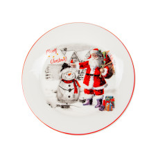 Тарелка керамическая Light House "Merry christmas" белая 21 см (858-0019)
