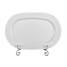 Тарілка овальна скляна Light House "Didim" біла 28 см (39-088)
