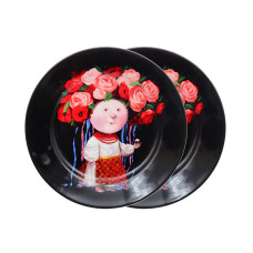 Набір з 2-х порцелянових тарілок Lefard "Україночка" 19 см (924-499)