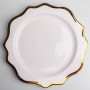 Зображення Тарелка сервировочная фарфоровая Antique White 25 см Yiwu HKPP-10 ИМ Light-Deco 