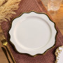 Зображення Тарелка сервировочная фарфоровая Antique White 25 см Yiwu HKPP-10 ИМ Light-Deco 1 