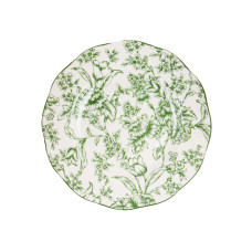 Тарілка фарфорова Lefard "Вінтаж" біла із зеленим 22 см (823-051)