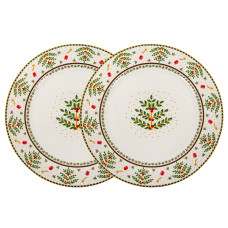 Набір з 2-х порцелянових тарілок Lefard "Різдвяна колекція" 26 см (924-823)