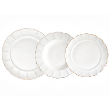 Набір з 18 фарфорових тарілок Lefard "Royal gold" із золотом (949-017)