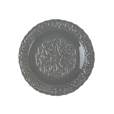 Тарілка фарфорова Lefard "Вінтаж" біла 27 сіра (823-057)