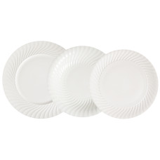Набір з 18 фарфорових тарілок Lefard "Меренга" без золота (949-010)