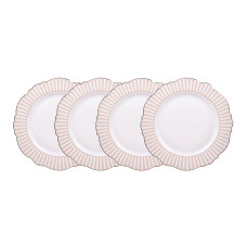 Набір тарілок hanna beige 4 шт 21 см Набір тарілок hanna beige 4 шт 21 см
