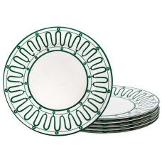 Набір з 6 фарфорових тарілок Lefard "Green line" 27 см (922-058)