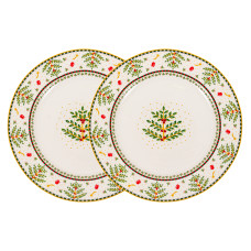 Набір з 2-х фарфорових тарілок Lefard "Різдвяна колекція" 19 см (924-821)