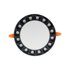 Світильник точковий врізний Horoz Electric "HARLEY-16" (з регульованим кріпленням) 16W 3000K-6500K чорний