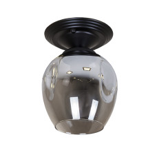 Люстра стельова Light House LS-18142F-1 BK+BK чорна, плафон чорний 