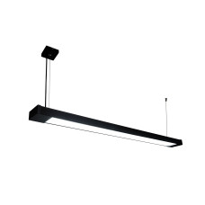 Світильник лінійний підвісний 125см MSK Electric Office під дві LED лампи G-13 SL-120-2T8 BK