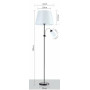 Изображение Торшер напольный светильник с абажуром Light House SRS-19742 цвет черный + белый ИМ Light-Deco 1 