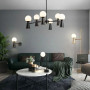Изображение Золотий торшер ABELINA з білим плафоном на два джерела світла ИМ Light-Deco 4 