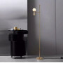 Изображение Золотий торшер ABELINA з білим плафоном на два джерела світла ИМ Light-Deco 6 