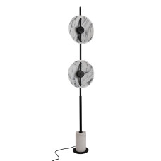 Светильник напольный Торшер светодиодный декоративный Levistella LED 909XLL07F черный + мрамор