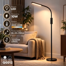 Торшер LED VALESO QG012, чорний