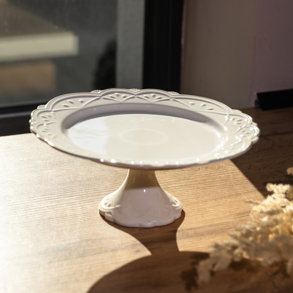 Зображення Тортовница фарфоровая Pearl 25,5 см Yiwu 120-YH-HG044 ИМ Light-Deco 1 