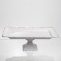 Зображення Тортовница на ножке White Square 25.5*25.5 см фарфоровая квадратная Yiwu 120-YH-HG062 ИМ Light-Deco 