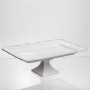 Зображення Тортовница на ножке White Square 25.5*25.5 см фарфоровая квадратная Yiwu 120-YH-HG062 ИМ Light-Deco 2 