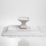 Зображення Тортовница на ножке White Square 25.5*25.5 см фарфоровая квадратная Yiwu 120-YH-HG062 ИМ Light-Deco 5 