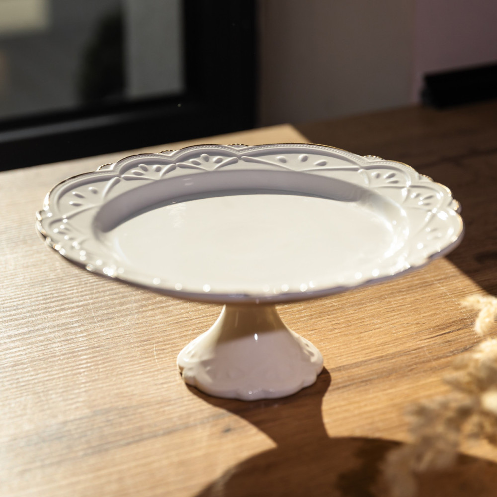 Зображення Тортовница фарфоровая Pearl 30,5 см Yiwu 120-YH-HG043 ИМ Light-Deco 1 