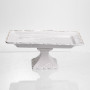 Зображення Тортовница на ножке White Square 20.5*20.5 см фарфоровая квадратная Yiwu 120-YH-HG063 ИМ Light-Deco 