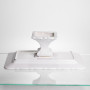 Зображення Тортовница на ножке White Square 30.5*30.5 см фарфоровая квадратная Yiwu 120-YH-HG061 ИМ Light-Deco 6 