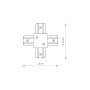 Изображение Соединитель Nowodvorski 8837 Profile recessed x-connector IP20 Bl ИМ Light-Deco 1 