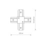 Изображение Соединитель Nowodvorski 9190 Profile x-connector IP20 Wh ИМ Light-Deco 1 