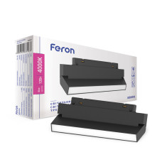 Светодиодный магнитный трековый светильник Feron MGN306 12Вт 4000K черный Светодиодный магнитный трековый светильник Feron MGN306 12Вт 4000K черный