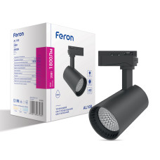 Трековый светильник Feron AL100 20W 4000К IP40 черный