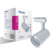 Трековый светильник Feron AL100 20W 4000К IP40 белый