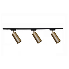 Світильник трековий MSK Electric Tube на три плафони під лампу Е-27 на шинопроводі 1м NT 1105-3 BN