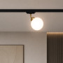 Изображение Светильник трековый поворотный MSK Electric Luna с плафоном в виде шара под лампу Е27 NT 20261-1 BK ИМ Light-Deco 1 