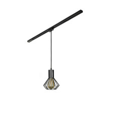 Светильник трековый MSK Electric Diadem подвес под лампу Е27 черный NT 2215 BK