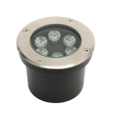 Светильник тротуарный светодиодный HOROZ ELECTRIC LED "AZUR-6" 6W 4000K (нейтральный свет), цвет матовый хром