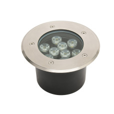 Светильник тротуарный светодиодный HOROZ ELECTRIC LED "AZUR-9" 9W 4000K (нейтральный свет), цвет матовый хром