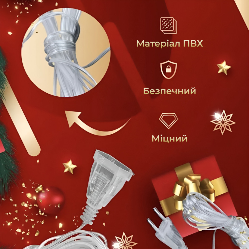 Изображение Удлинитель для гирлянд 5 метров прозрачный провод 220V 5МTR ИМ Light-Deco 2 