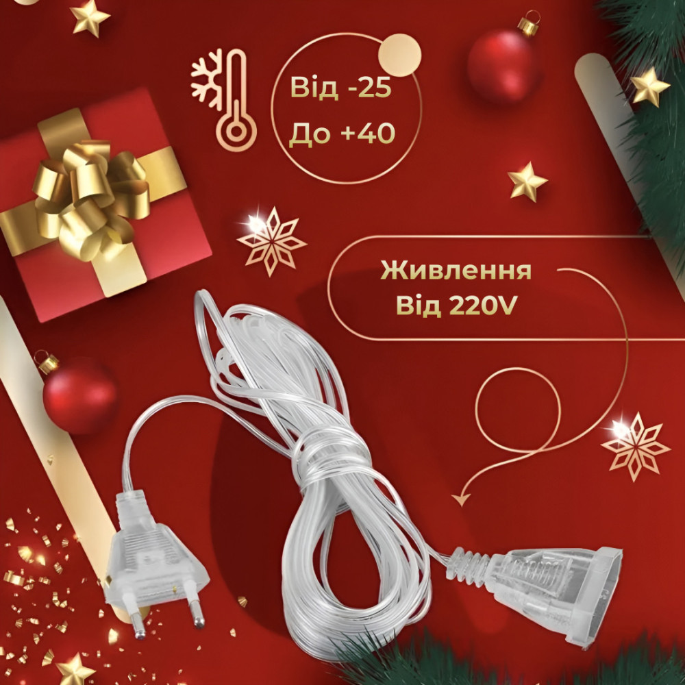 Изображение Удлинитель для гирлянд 5 метров прозрачный провод 220V 5МTR ИМ Light-Deco 3 