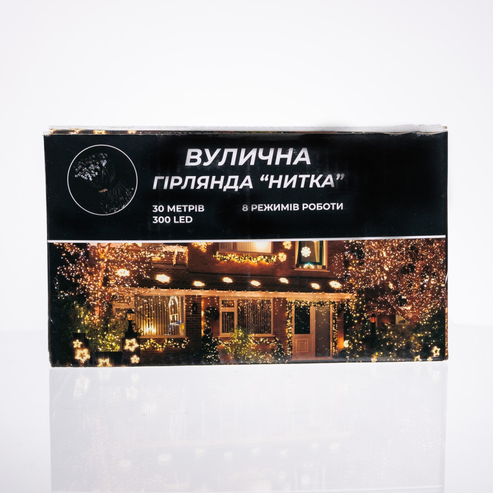 Изображение Гирлянда Нить уличная 30 м 300 LED белый провод Синий CF300L30MWBL ИМ Light-Deco 4 