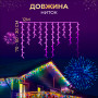 Изображение Уличная гирлянда бахрома 12 (м) 200 led светодиодов наружная мультиколор черный провод 12MBML ИМ Light-Deco 1 