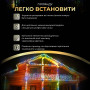 Изображение Уличная гирлянда бахрома 12 (м) 200 led светодиодов наружная мультиколор черный провод 12MBML ИМ Light-Deco 3 